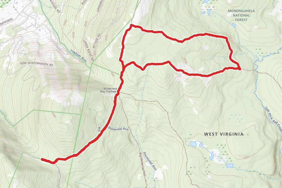 Blackbird Knob to Harman to Rocky Ridge Loop