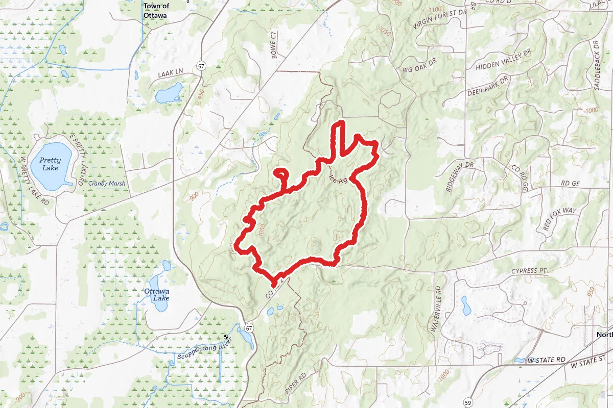 Scuppernong Green Trail and Ice Age Trail