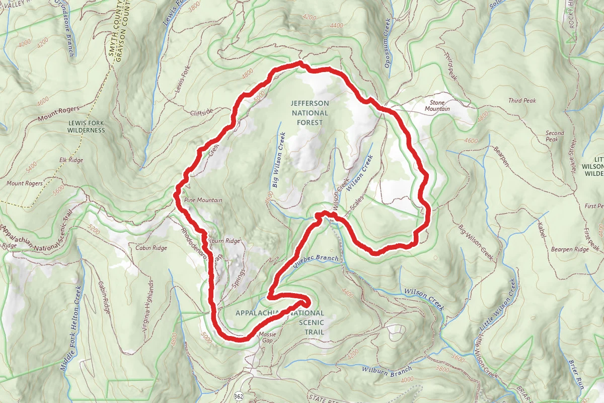 Scales to Wilburn Ridge Loop