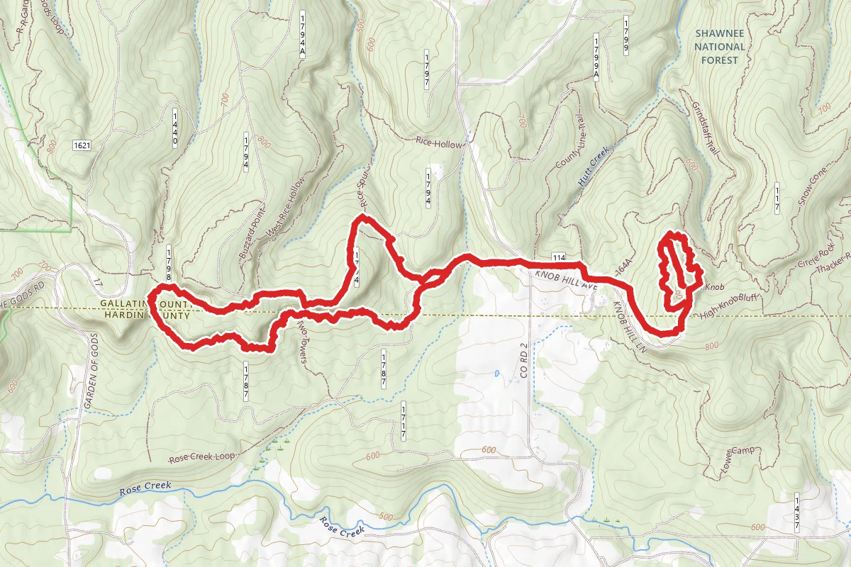 High Knob To Twin Towers Loop Trail