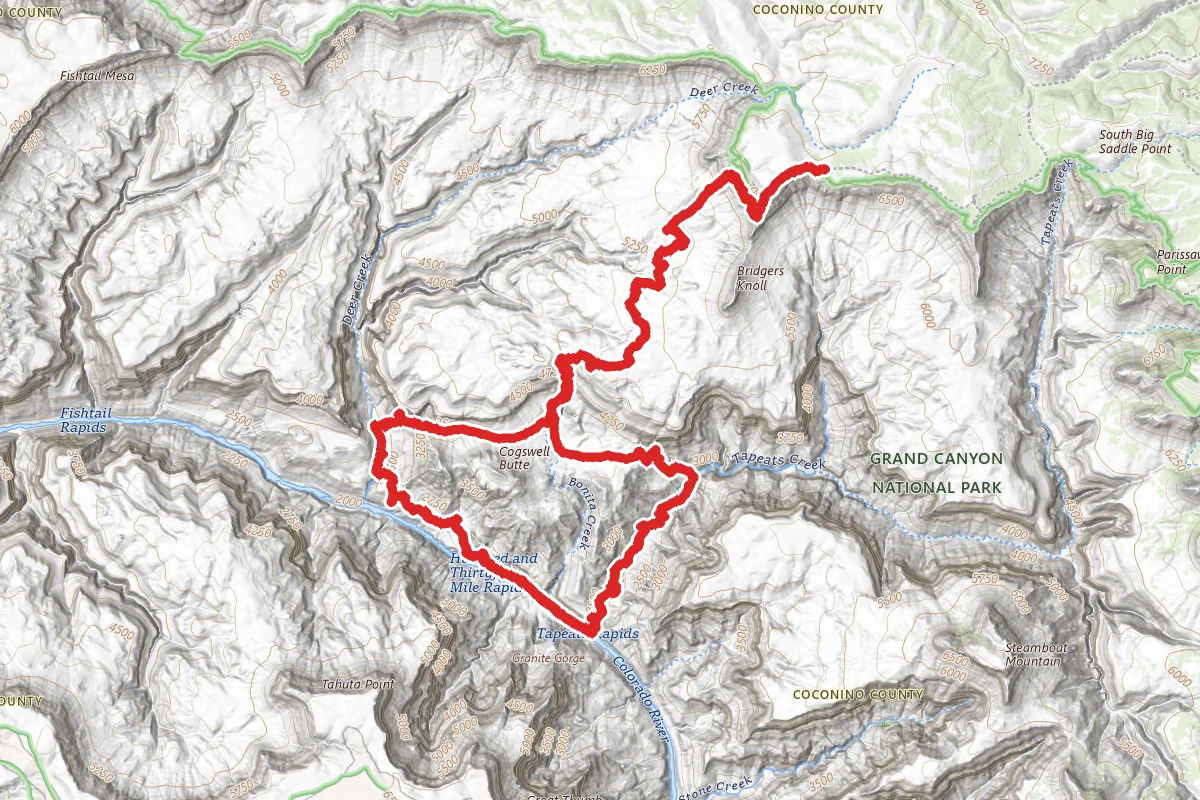 Thunder Creek to Deer Creek and Thunder Falls