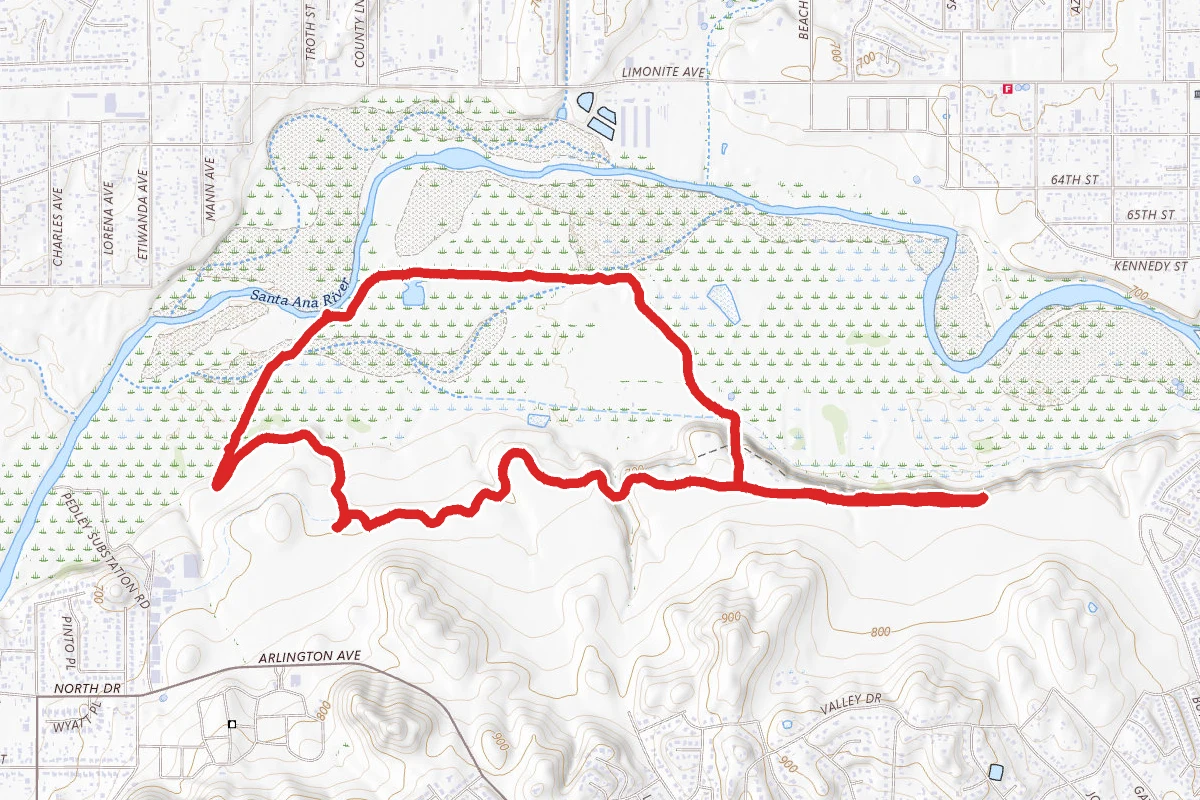 Santa Ana River Trail, Powerline, Tomahawk and Chaparral Loop