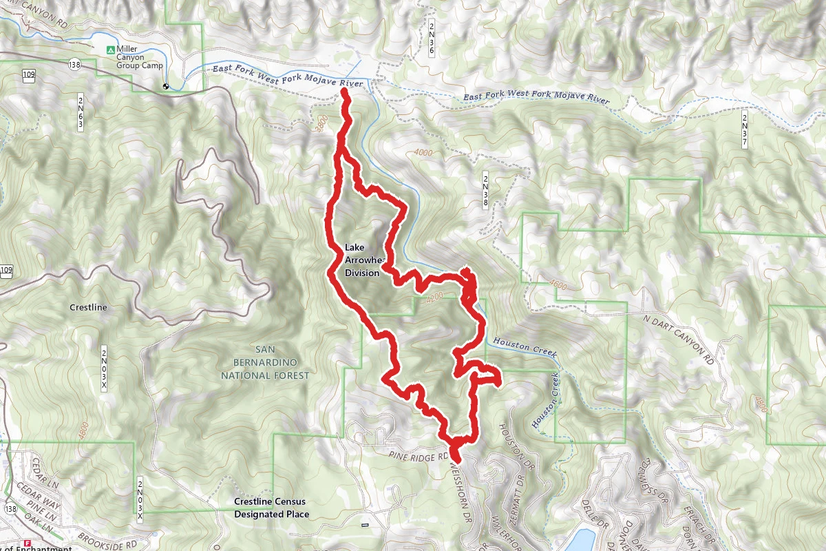 Houston Creek to Miller Canyon Loop