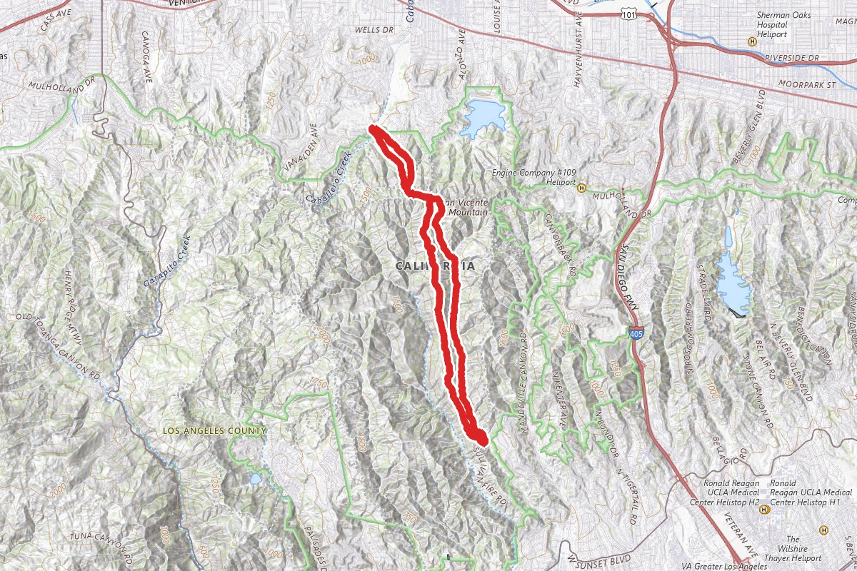 Hectic Trail to Sullivan Canyon Loop
