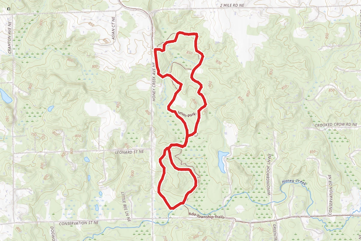 Seidman Park Blue and Red Loop Trail