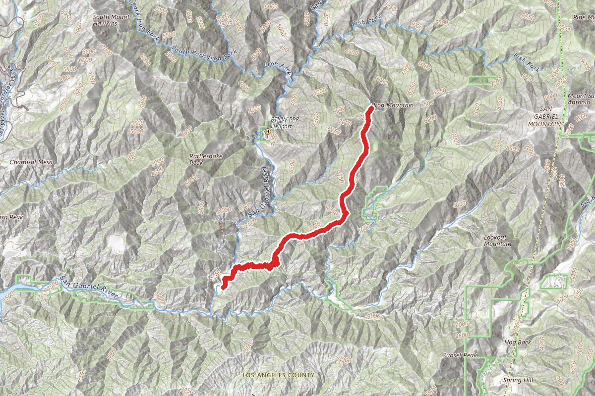 Heaton Flat Trail to Iron Mountain