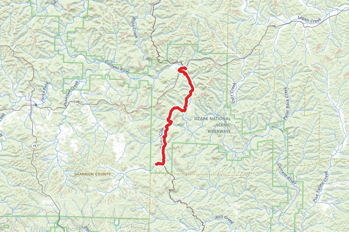 Powder Mills to Rocky Falls