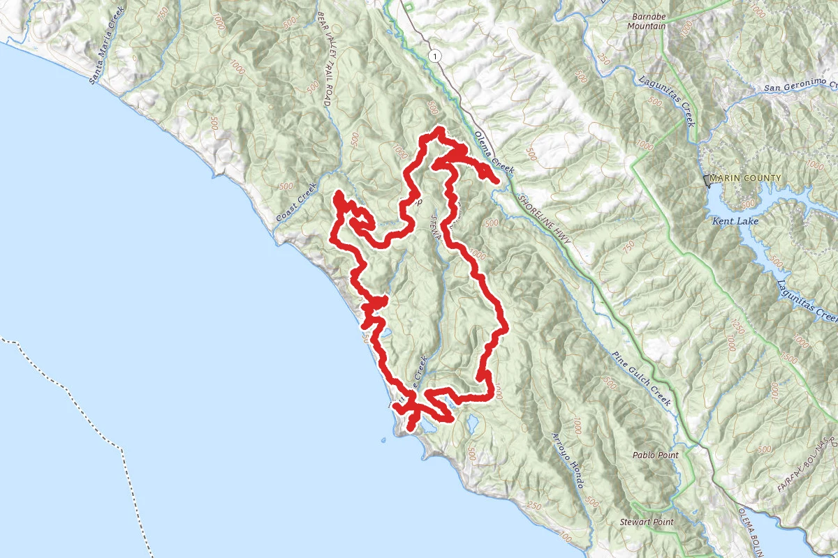 Alamere Falls, Pelican Hill, and Crystal Lake via Greenpicker Glen Wildcat Ridge