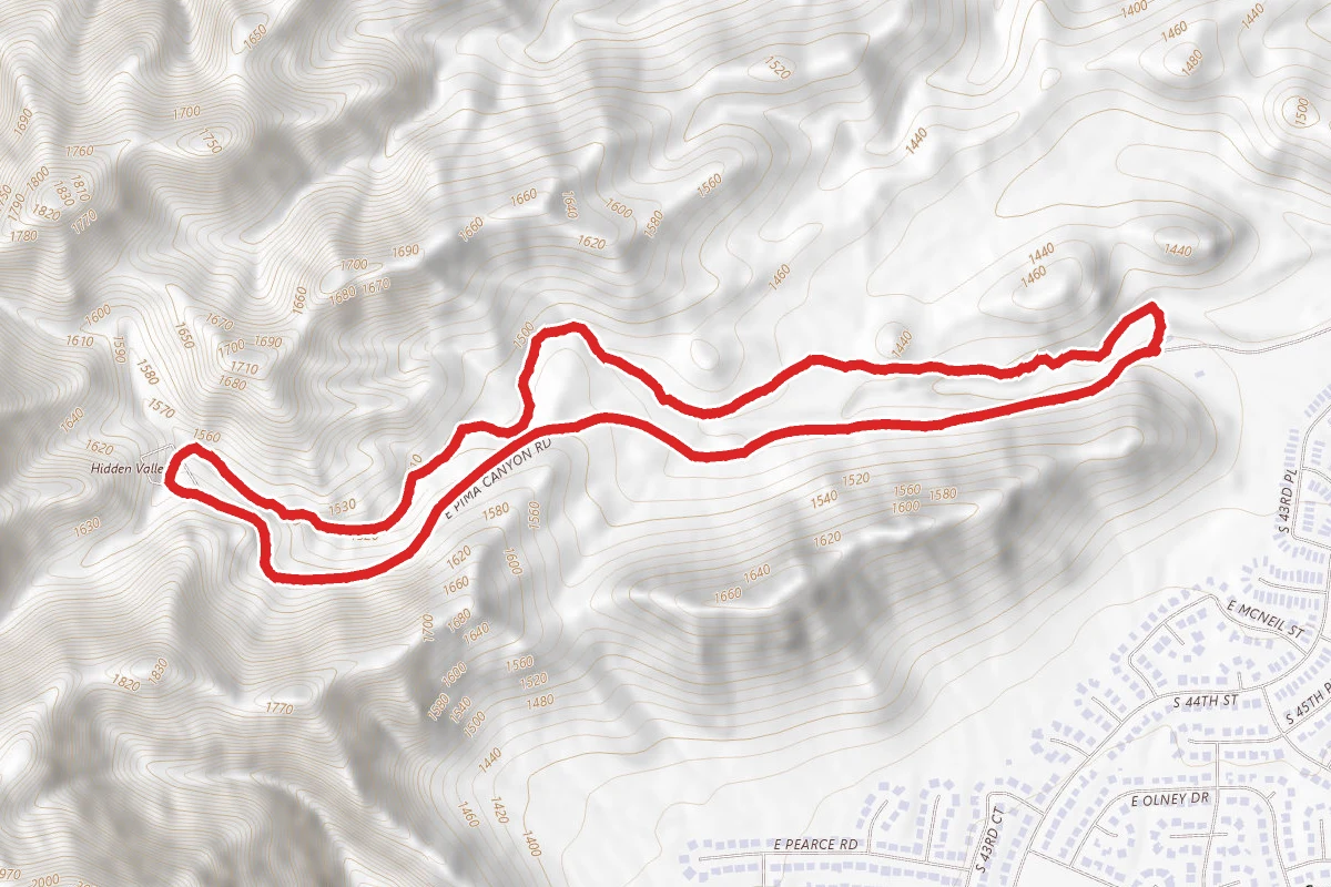 Pima Wash Trail to West Loop