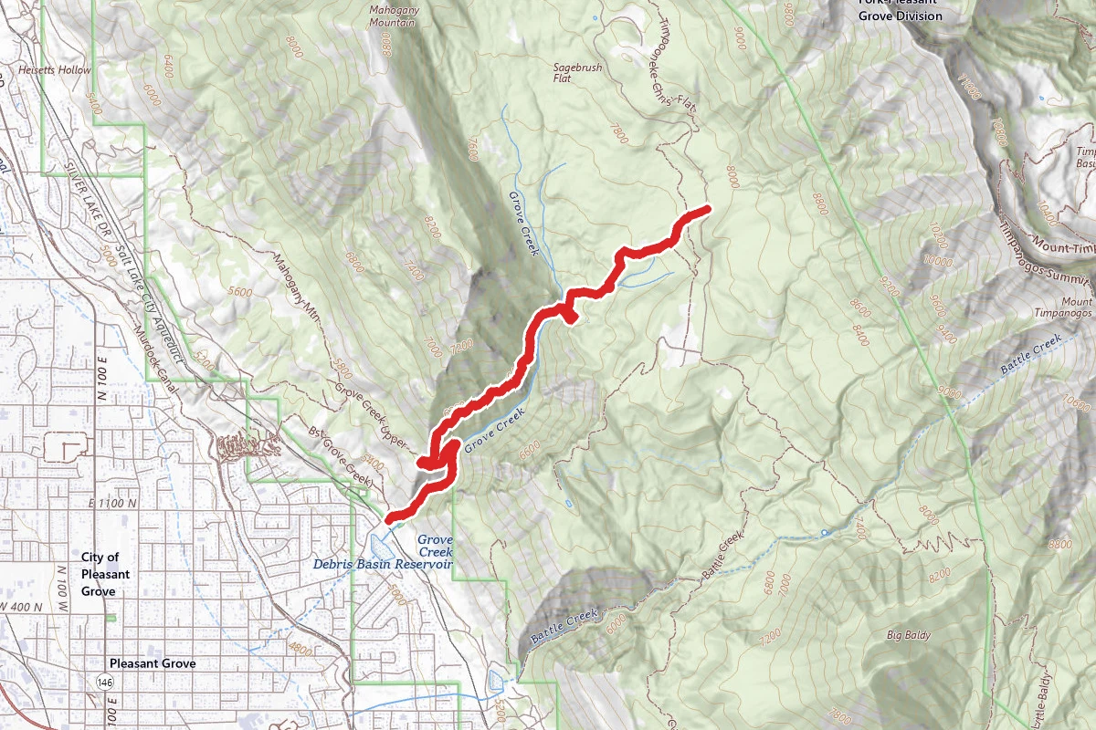 Grove Creek Spring Indian Springs Trail