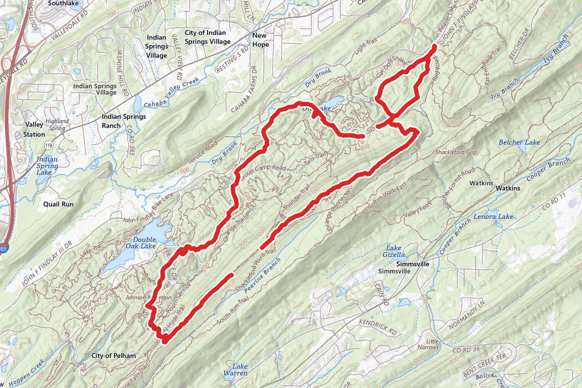 Foothills Trail, West Ridge Trail, and White Trail Loop