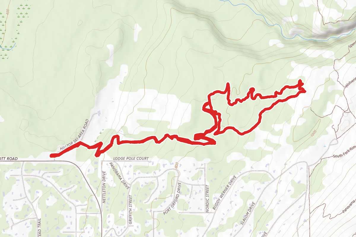 Queen Bee to Janice's Jive and Lower Llama Trail