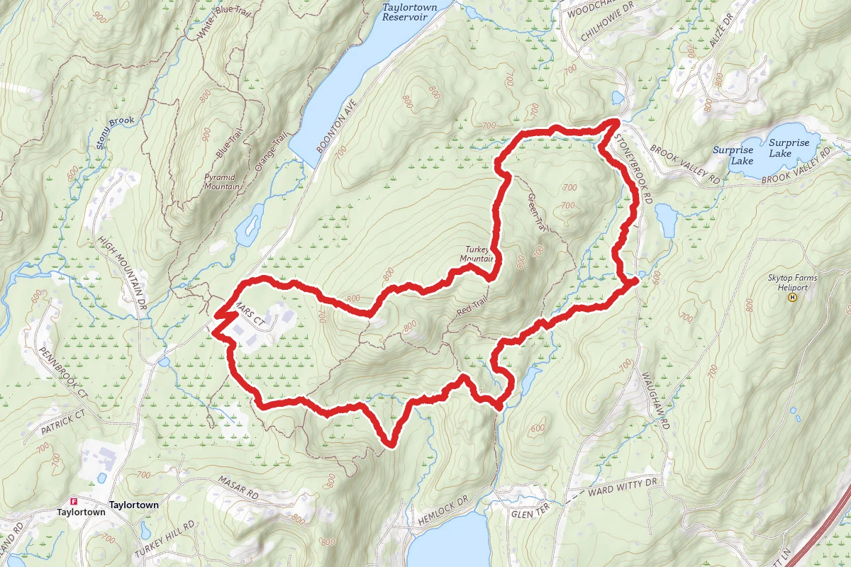 Turkey Mountain via Red and Yellow Trail