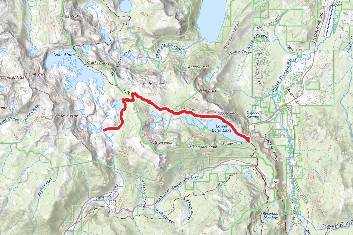 Echo Lake Chalet to Lake Ropi