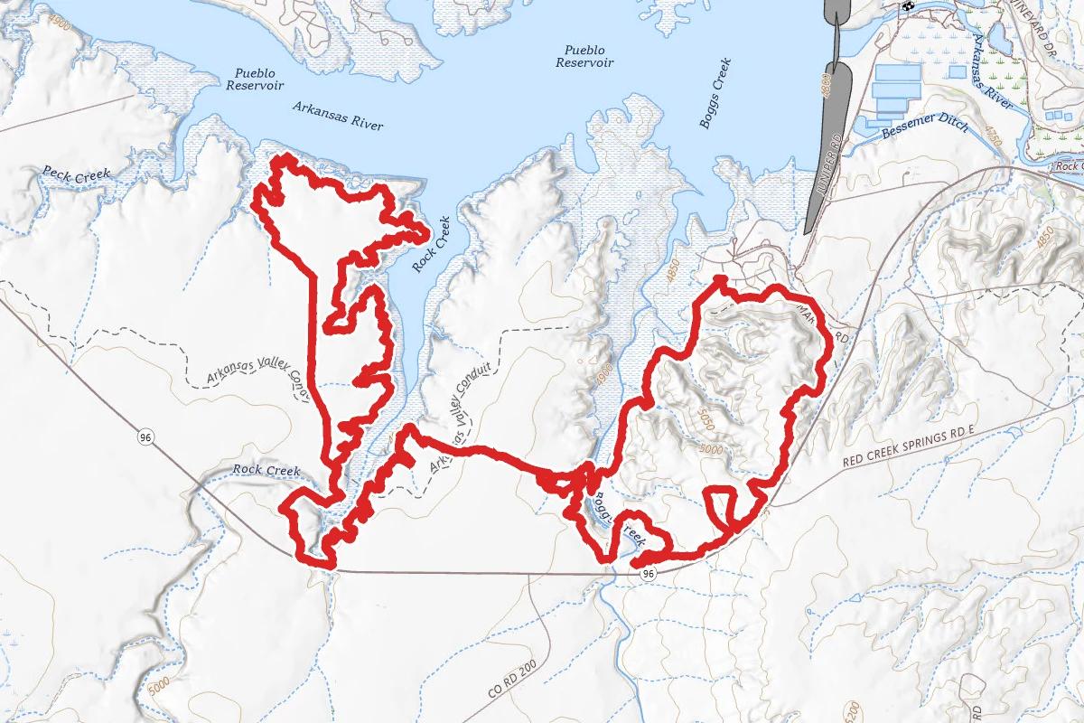 Lake Pueblo Loop- The Duke, Voodoo, and South Shore Loop