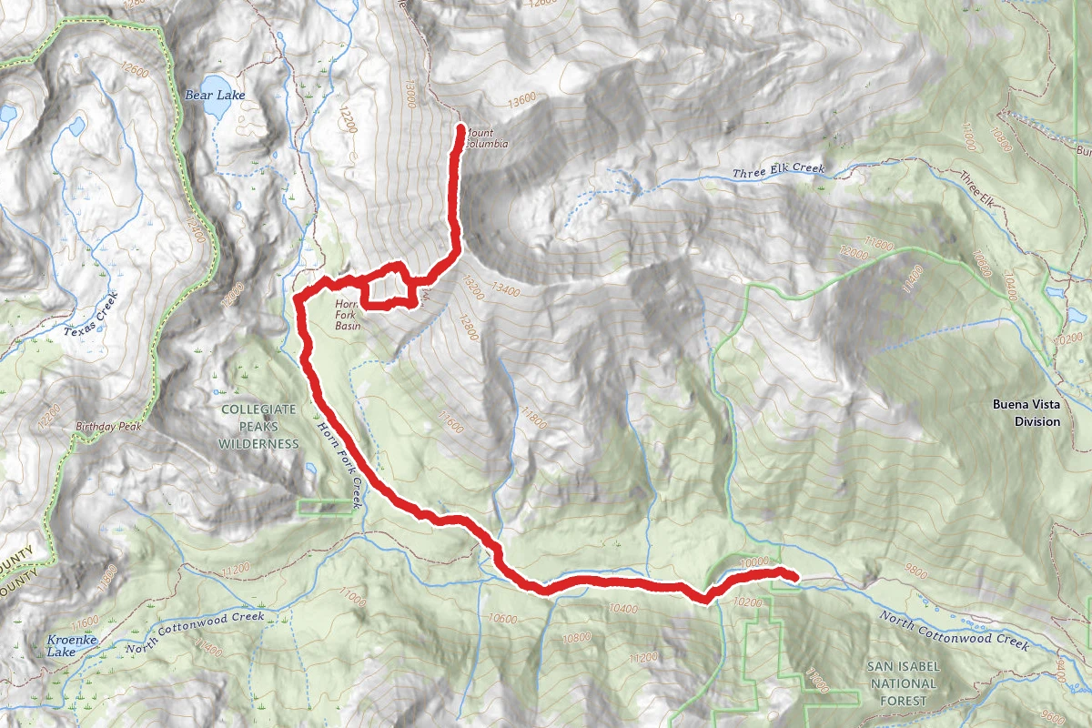 Mount Columbia via Horn Fork Basin Trail
