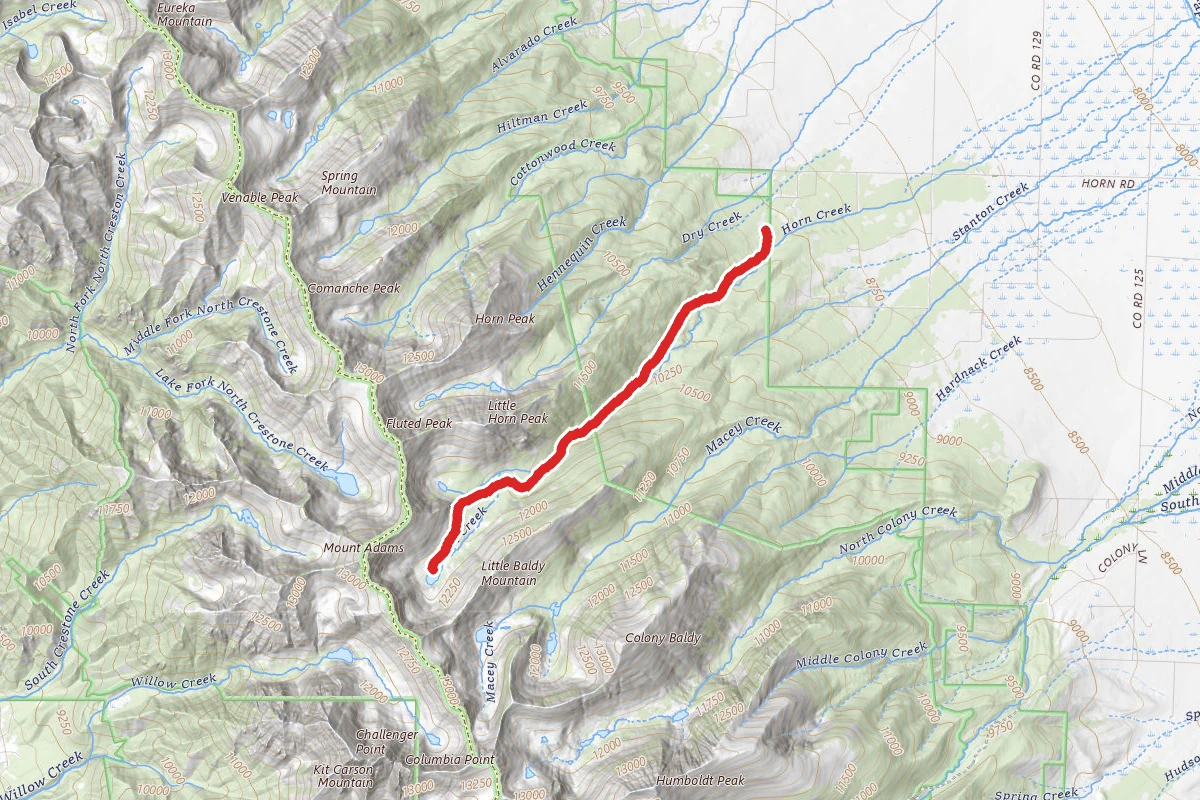 Horn Creek to Horn Lakes