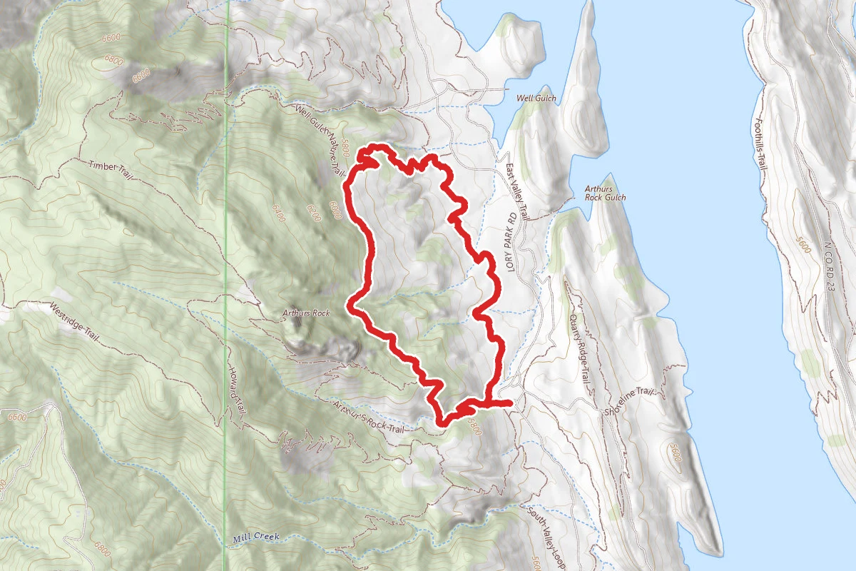 Arthurs Rock Overlook Trail and West Valley Trail