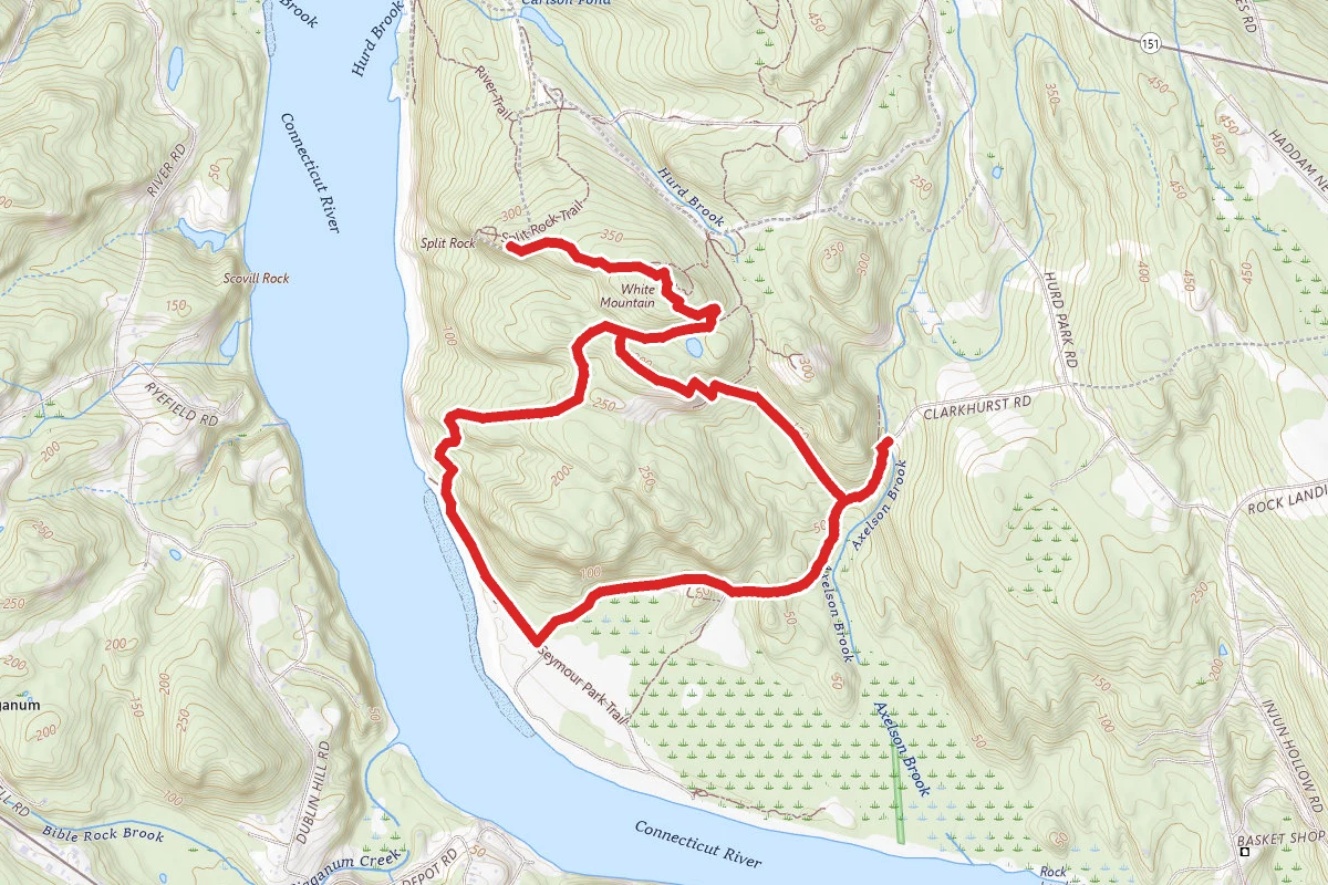 George D. Seymour Park Loop to Split Rock