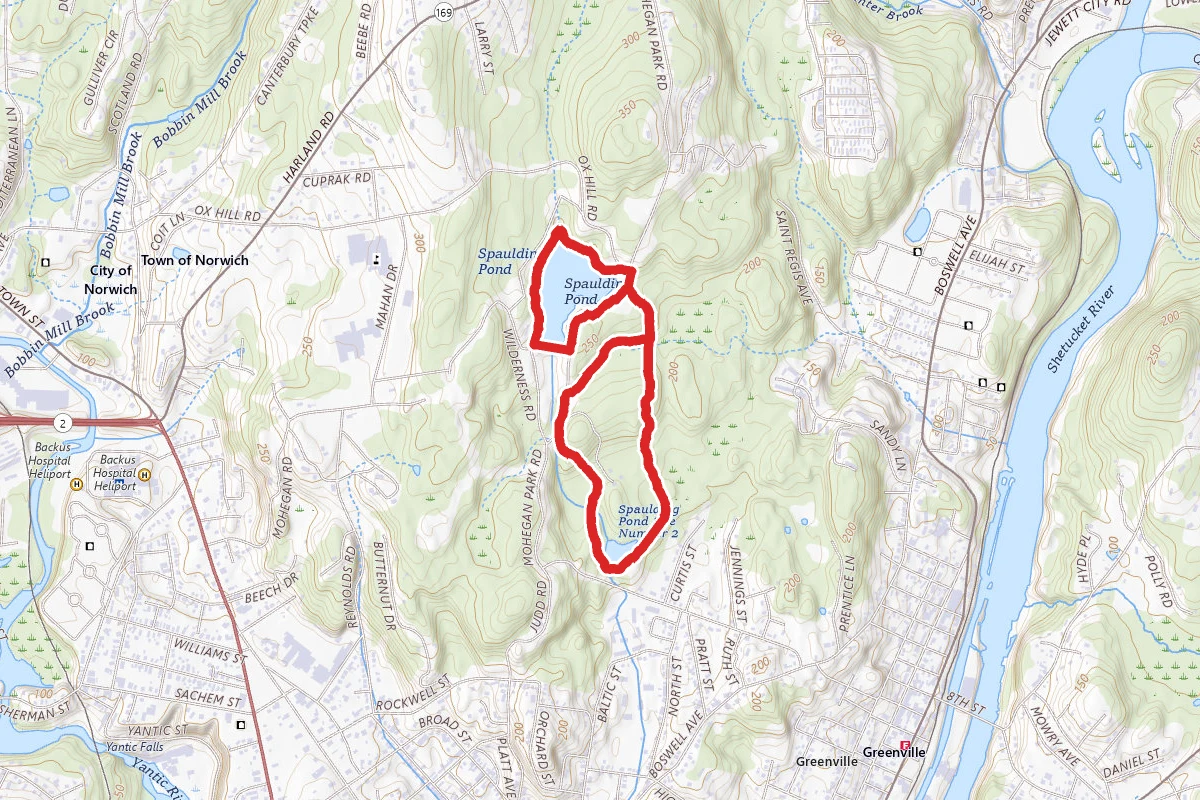 Red, Green, Blue, and Spaulding Pond Loop