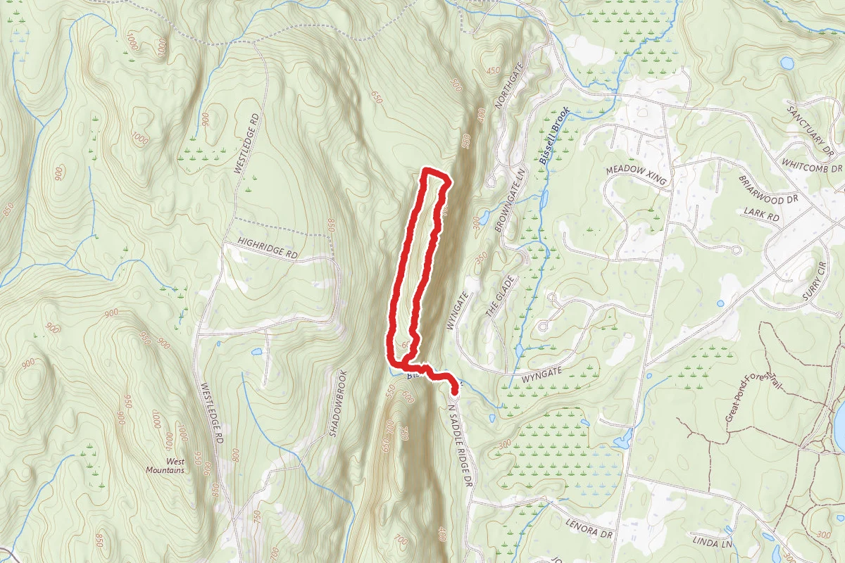 Simsbury Land Trust Red and White Blaze Loop