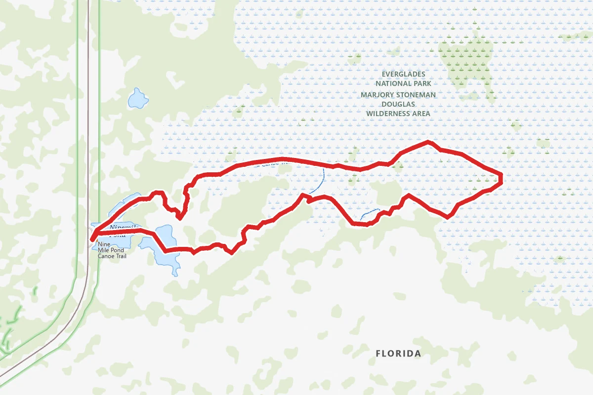 Nine Mile Pond Paddle Route