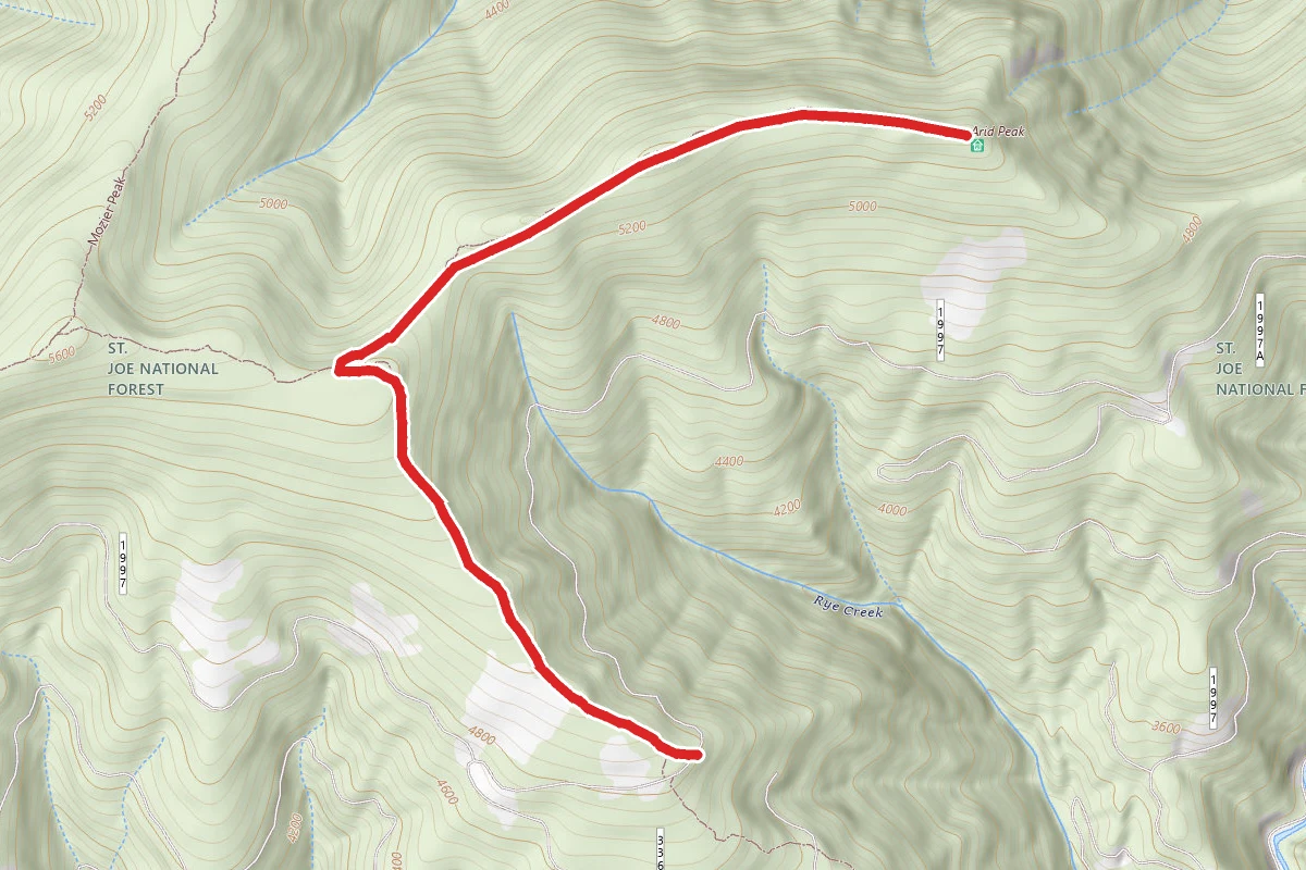 Kyle Creek to Arid Peak