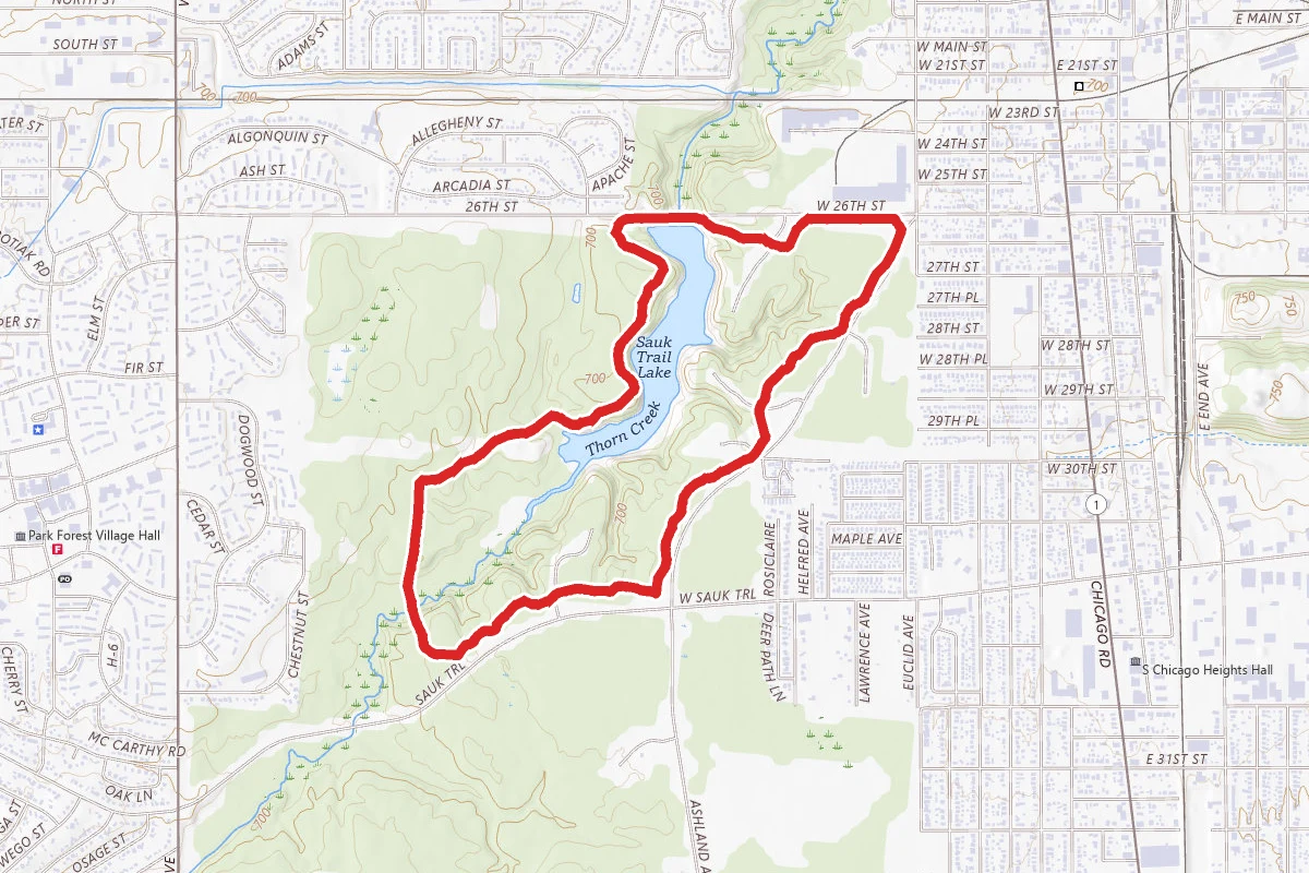 Thorn Creek Trail Black Paved Trail