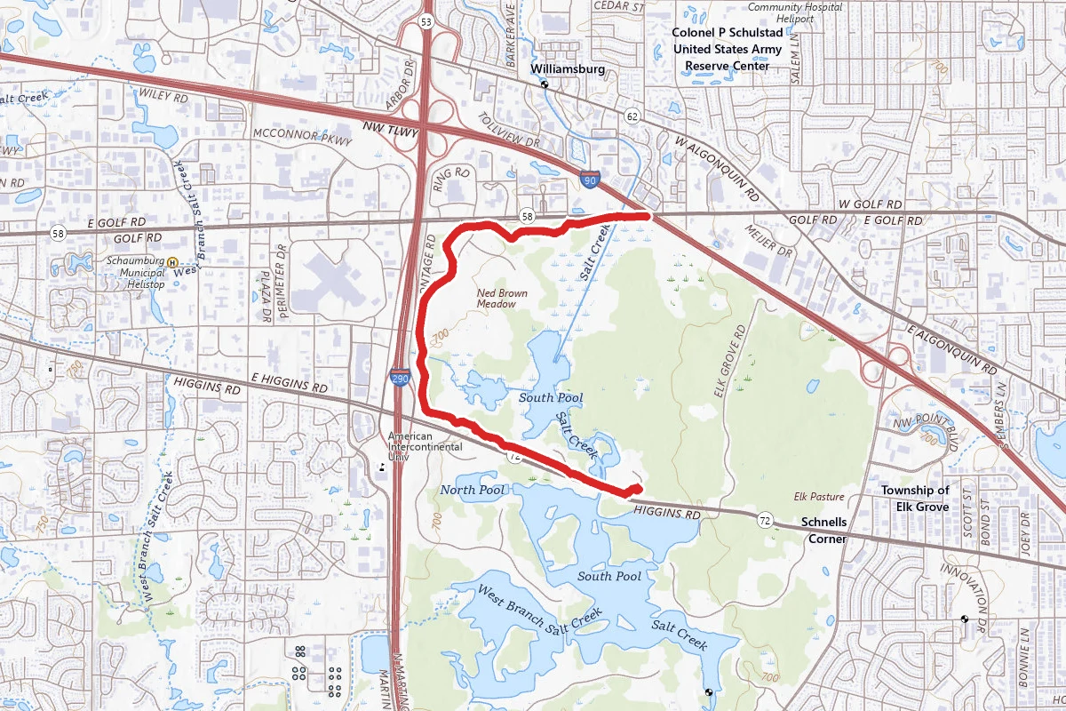 Busse Woods Red and Black Trail