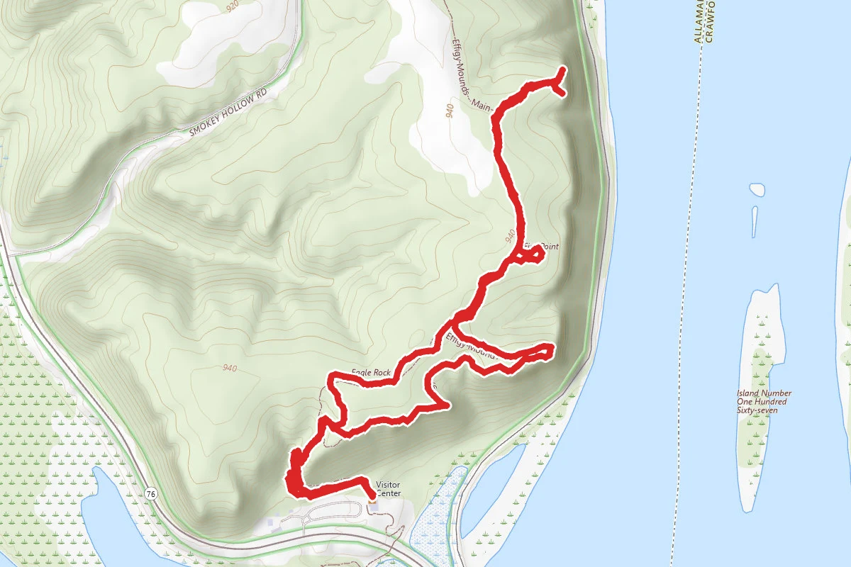 Little Bear and Great Bear Mound Group to Twin Views and Eagle Rock Loop
