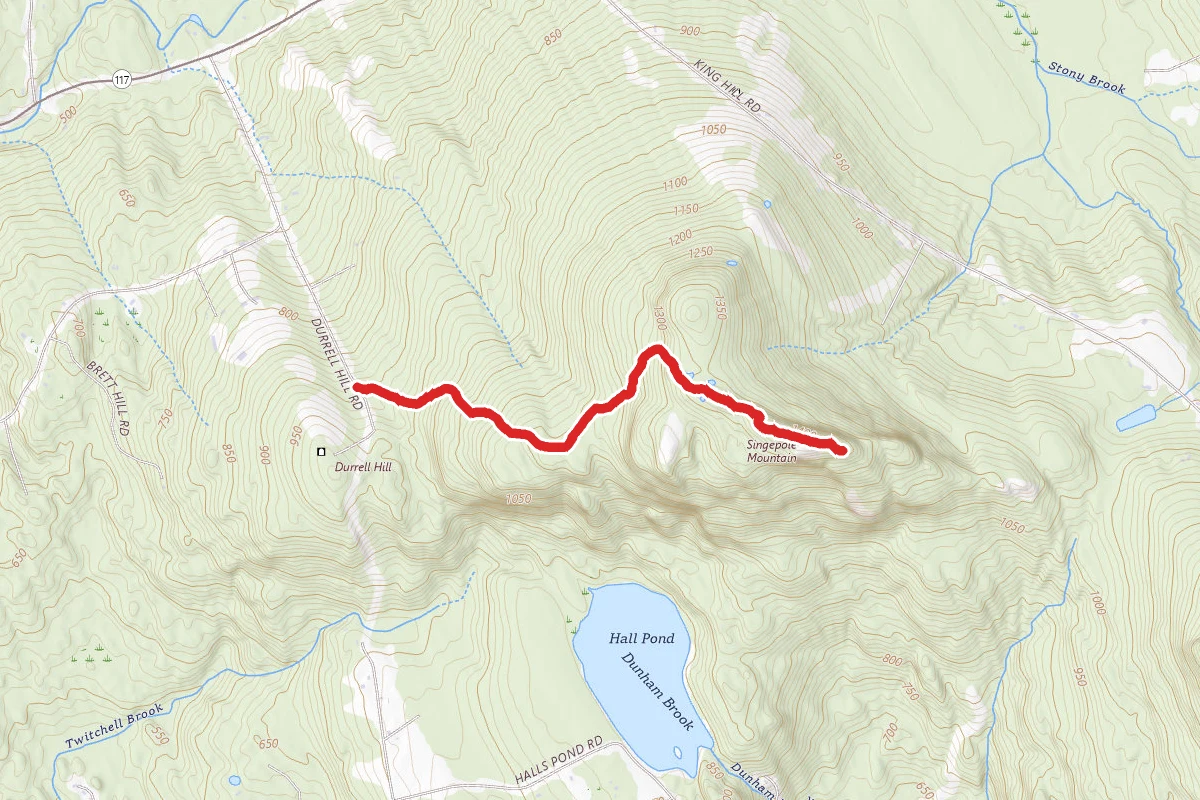 Singepole Mountain Trail via Brett Hill Trailhead