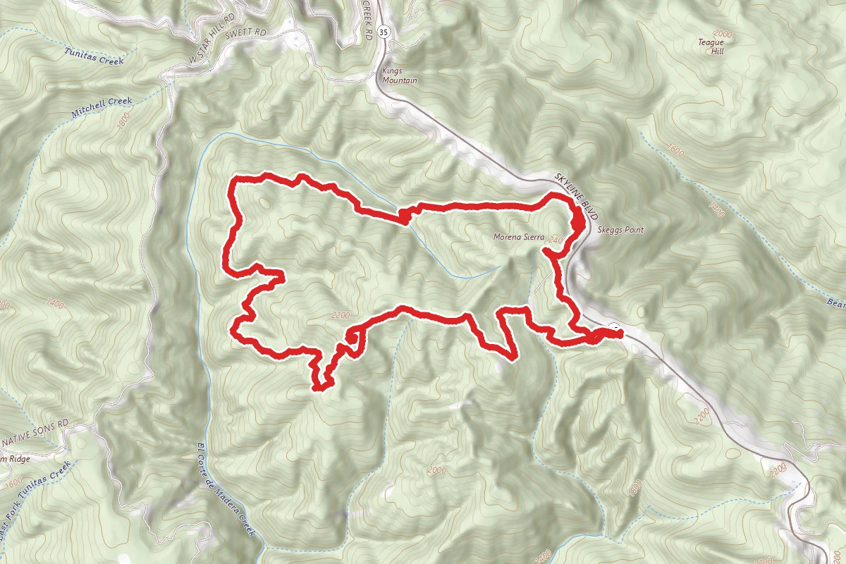 El Corte de Madera Creek - Resolution Trail