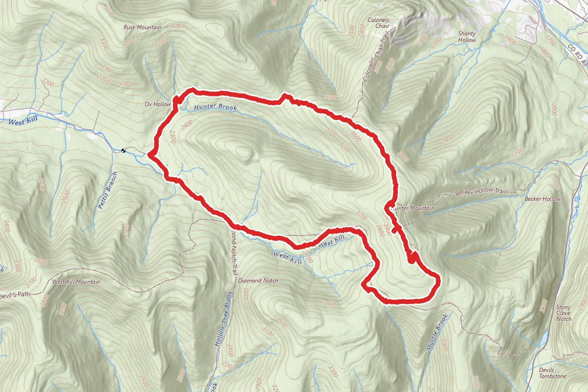 Hunter Mountain via Spruceton Horse Trail