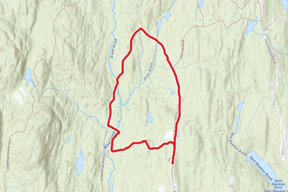 Old Chesterfield Road, Broad Brook Road, and Doolittle Trail Loop
