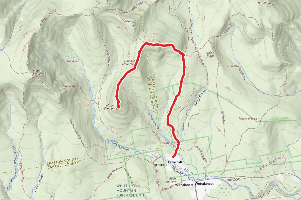 Hibbard Mountain and Mount Wonalancet Out-and-Back