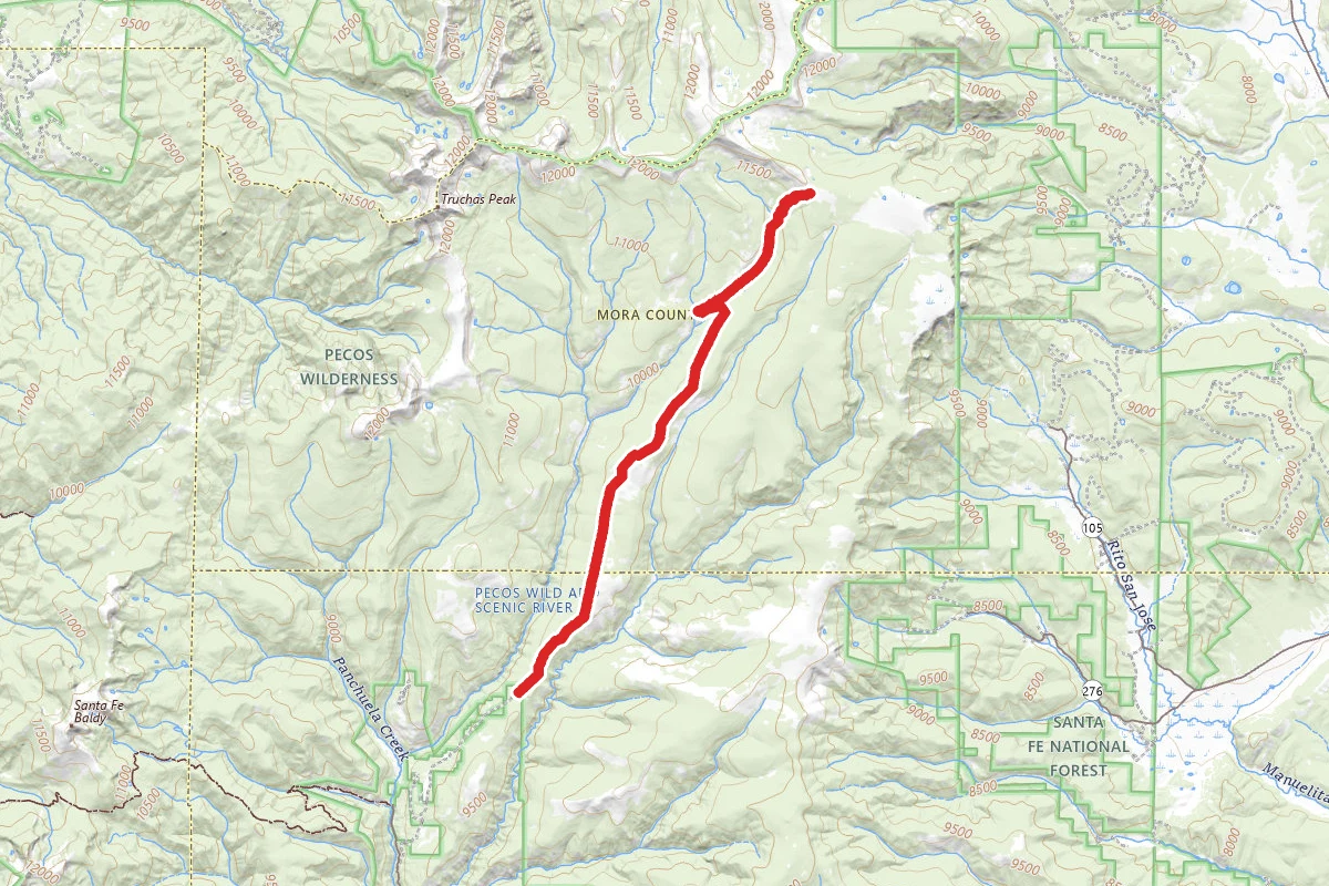 Hamilton Mesa to Pecos Trail