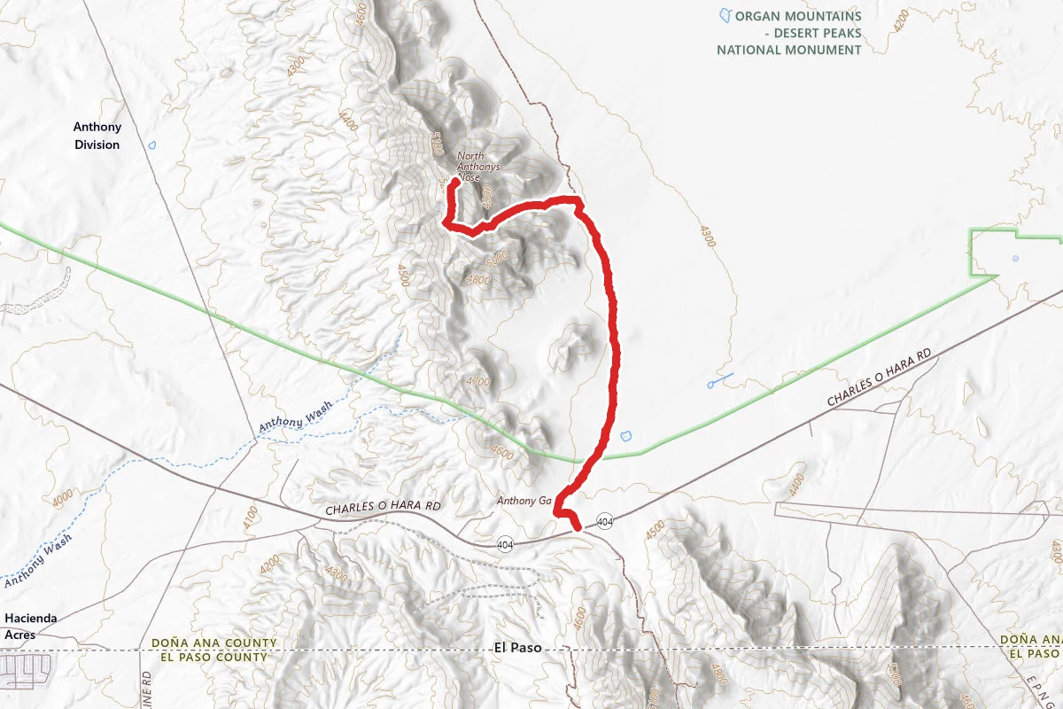North Anthony's Nose Via Sierra Vista Trail