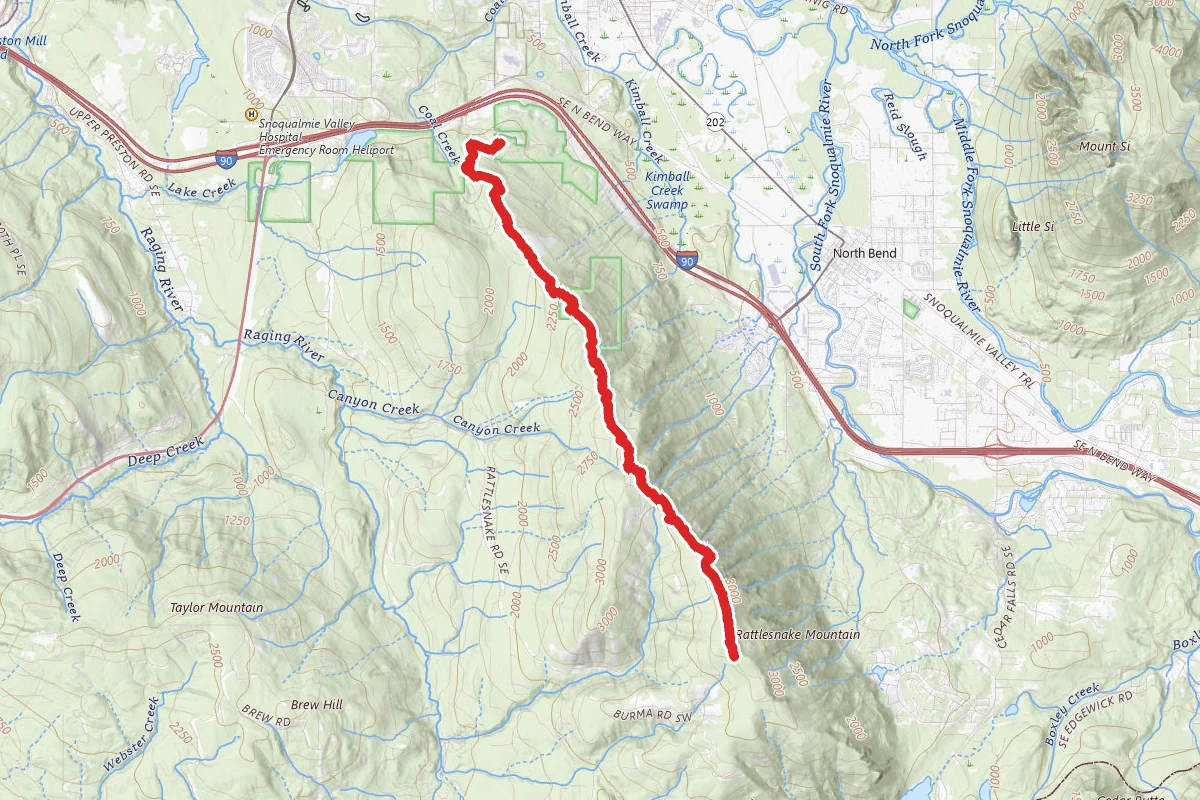 Rattlesnake Mountain Trail to East Peak