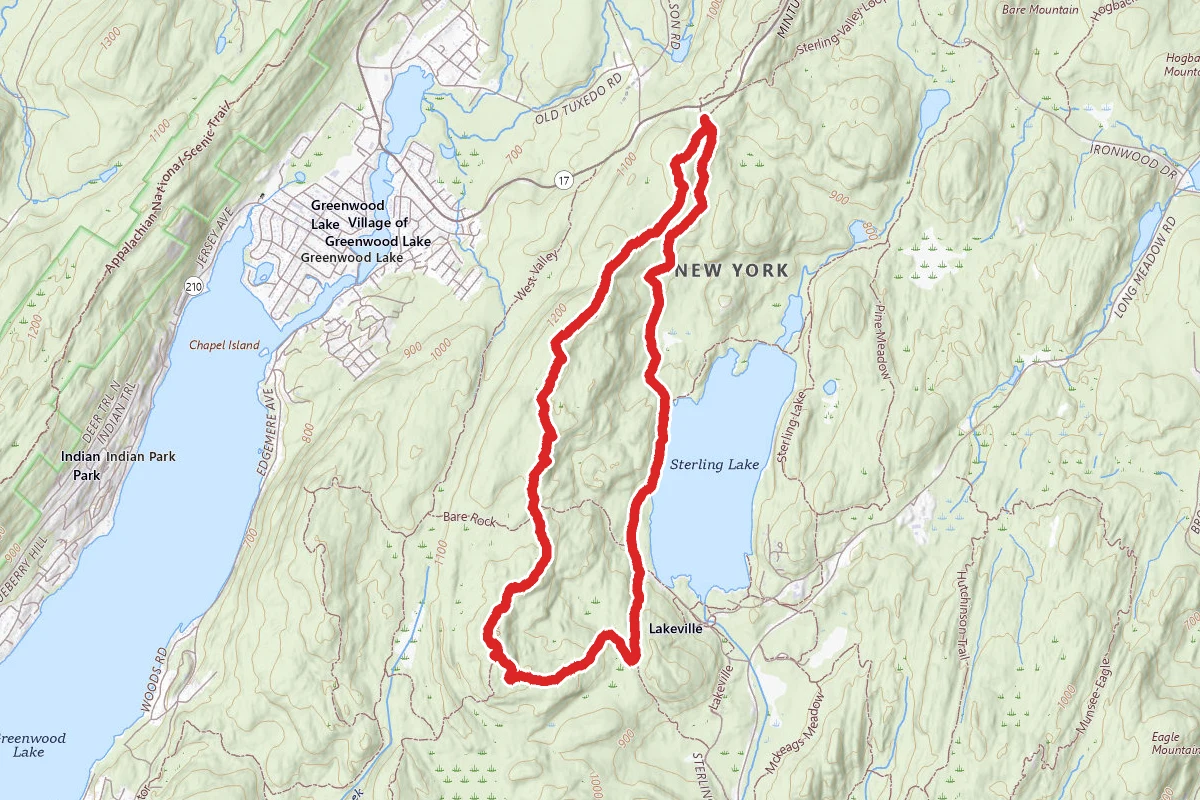 Sterling Ridge, Fire Tower, and Sterling Lake Trails Loop