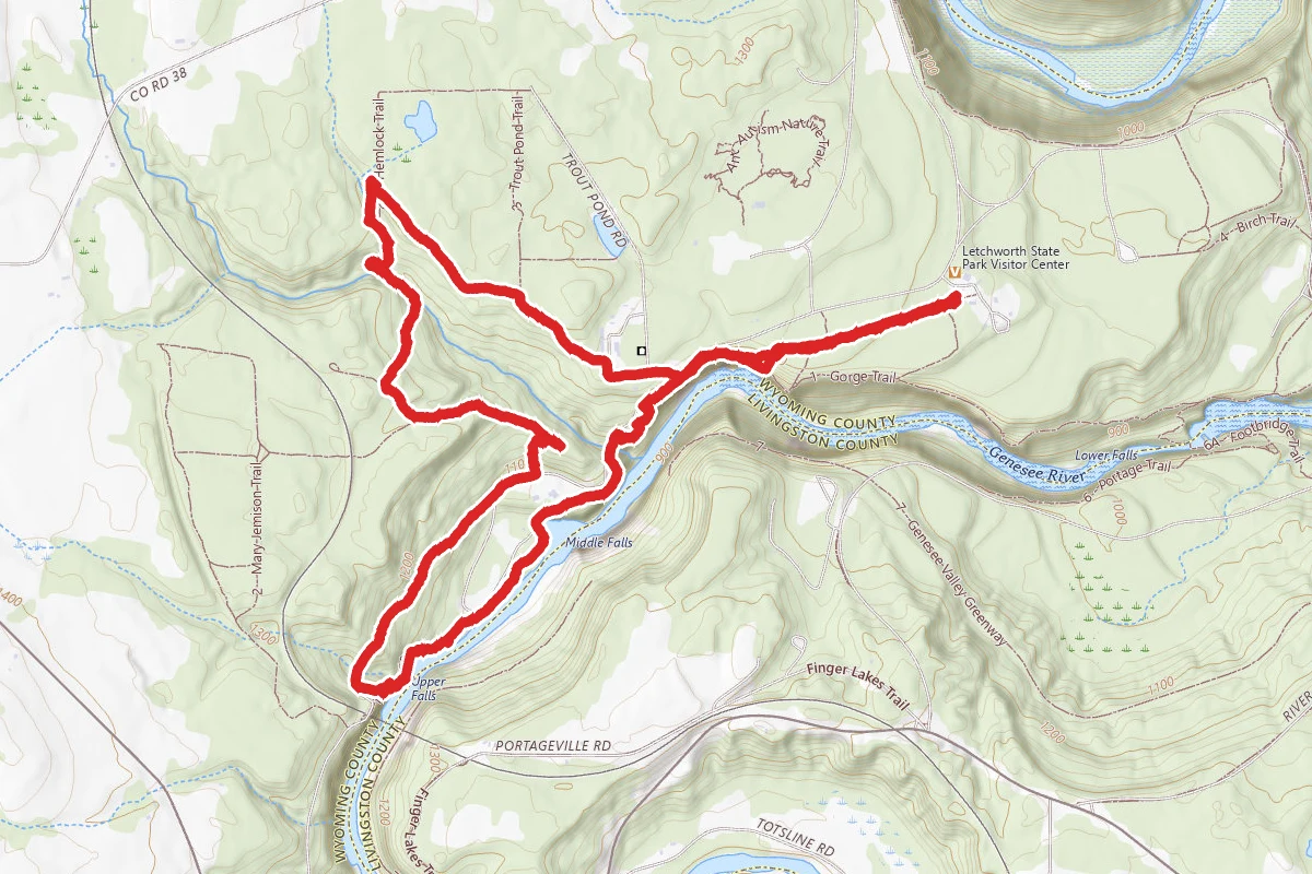 Letchworth Gorge and Hemlock Trail