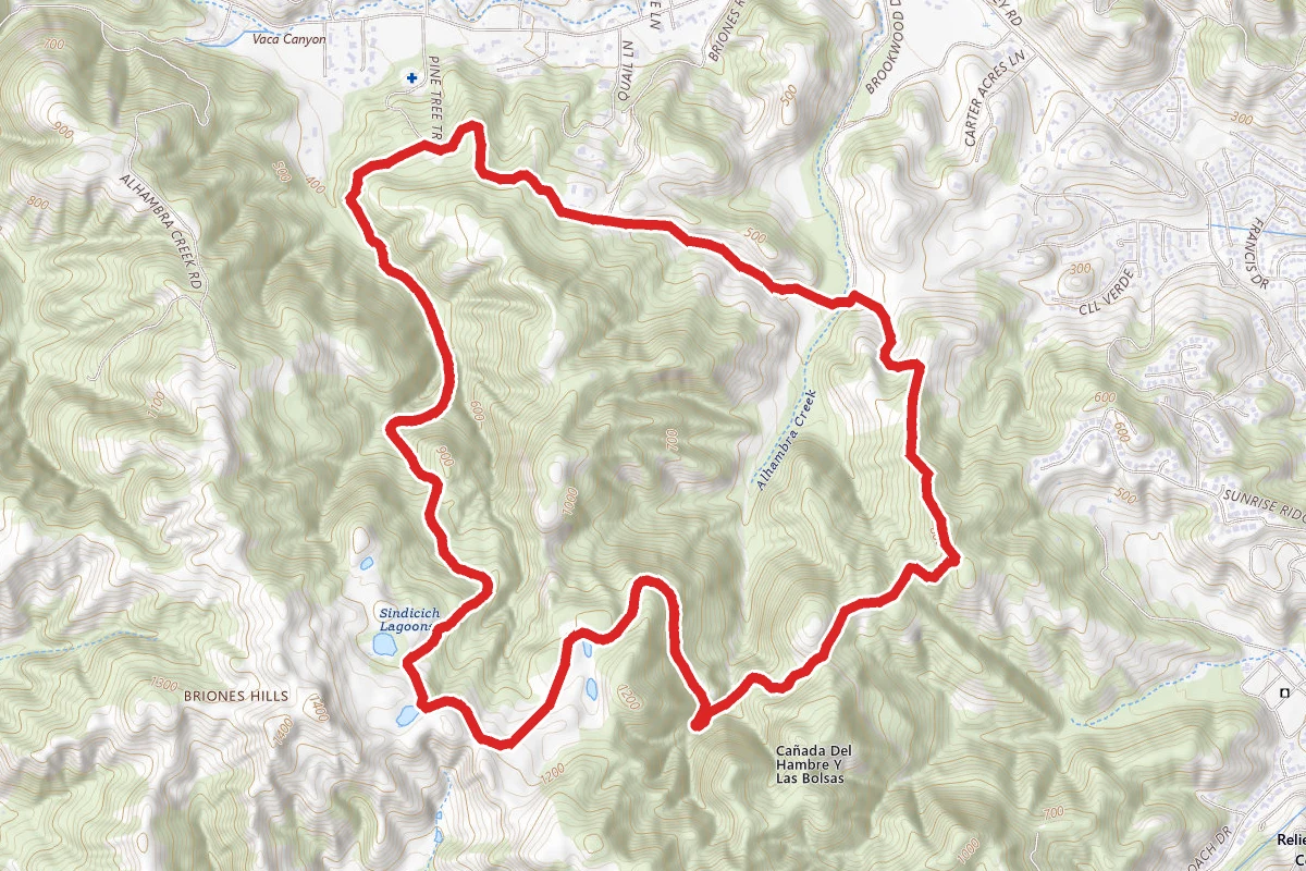 Diablo View, Spengler, Old Briones Road, Lagoon, Toyon Canyon, Pine Tree and Orchard Loop