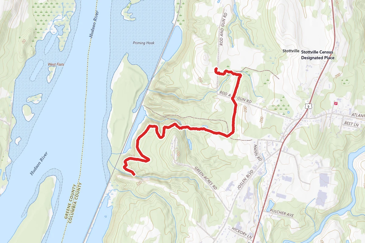 Greenport Blue Trail from Rod and Gun Road