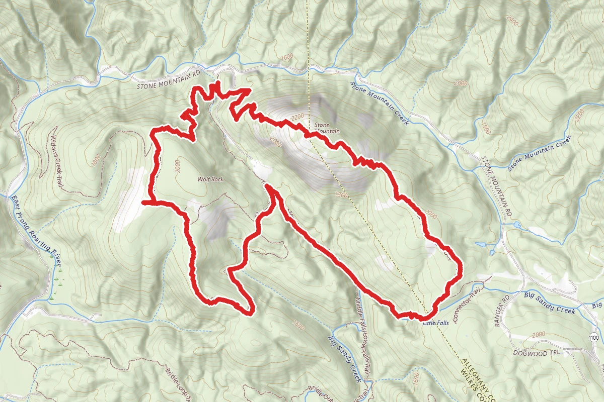 Stone Mountain to Blackjack Ridge Trail