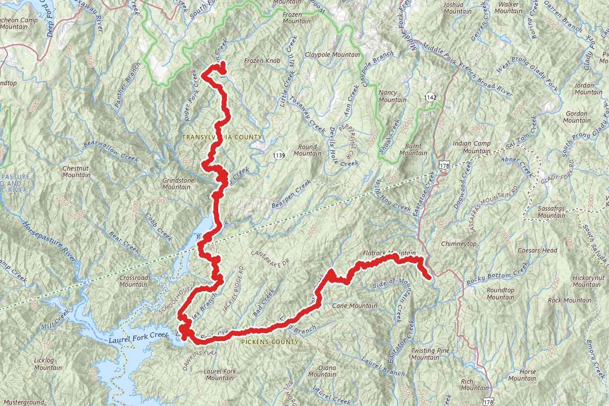 Canebrake Trail and Foothills Trail