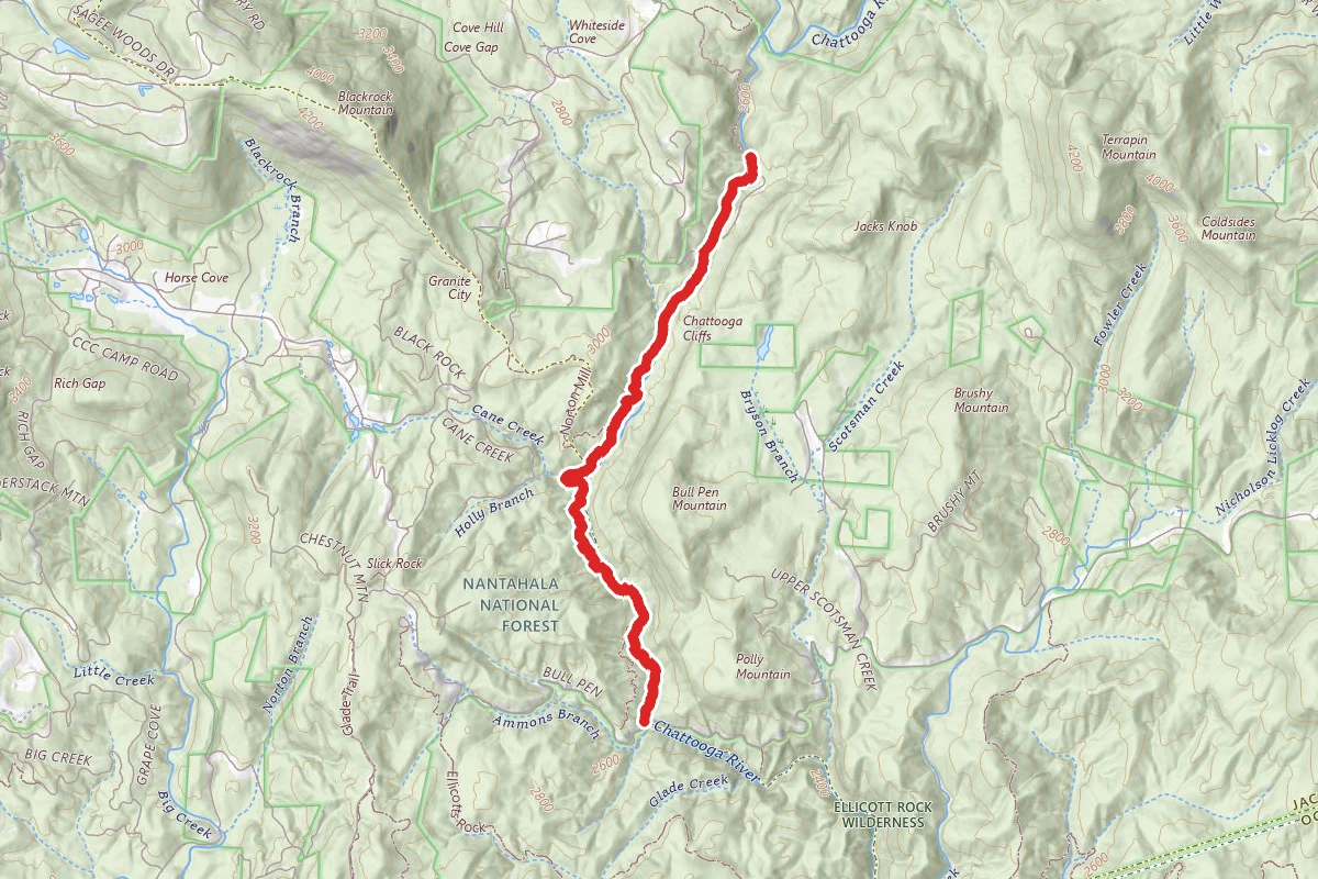 Chattooga River Trail from Bull Pen Road