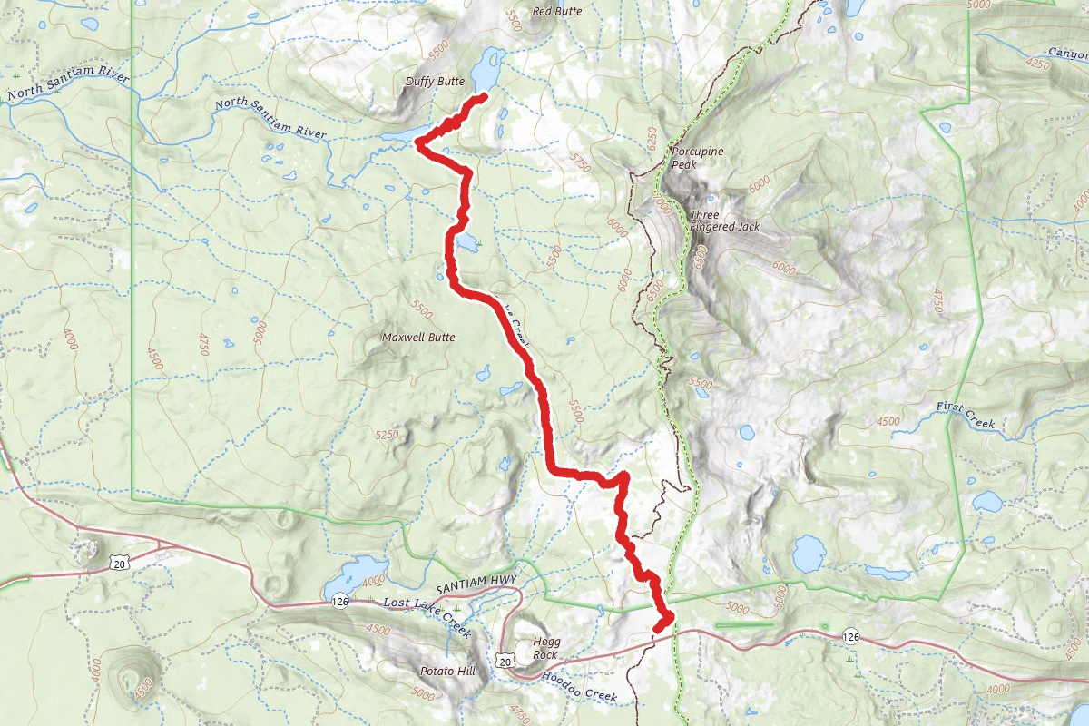 Santiam, Duffy, and Mowich Lakes Trail