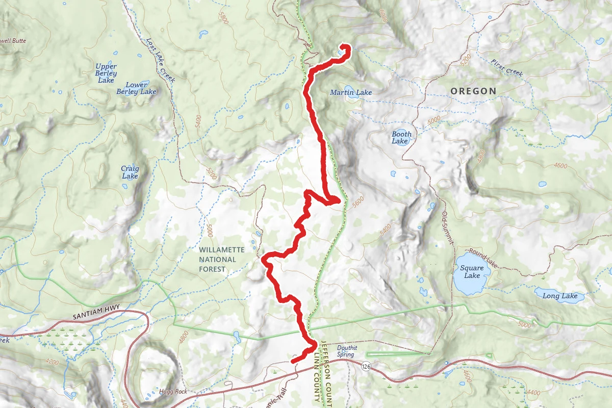 Santiam Highway to Summit Lake