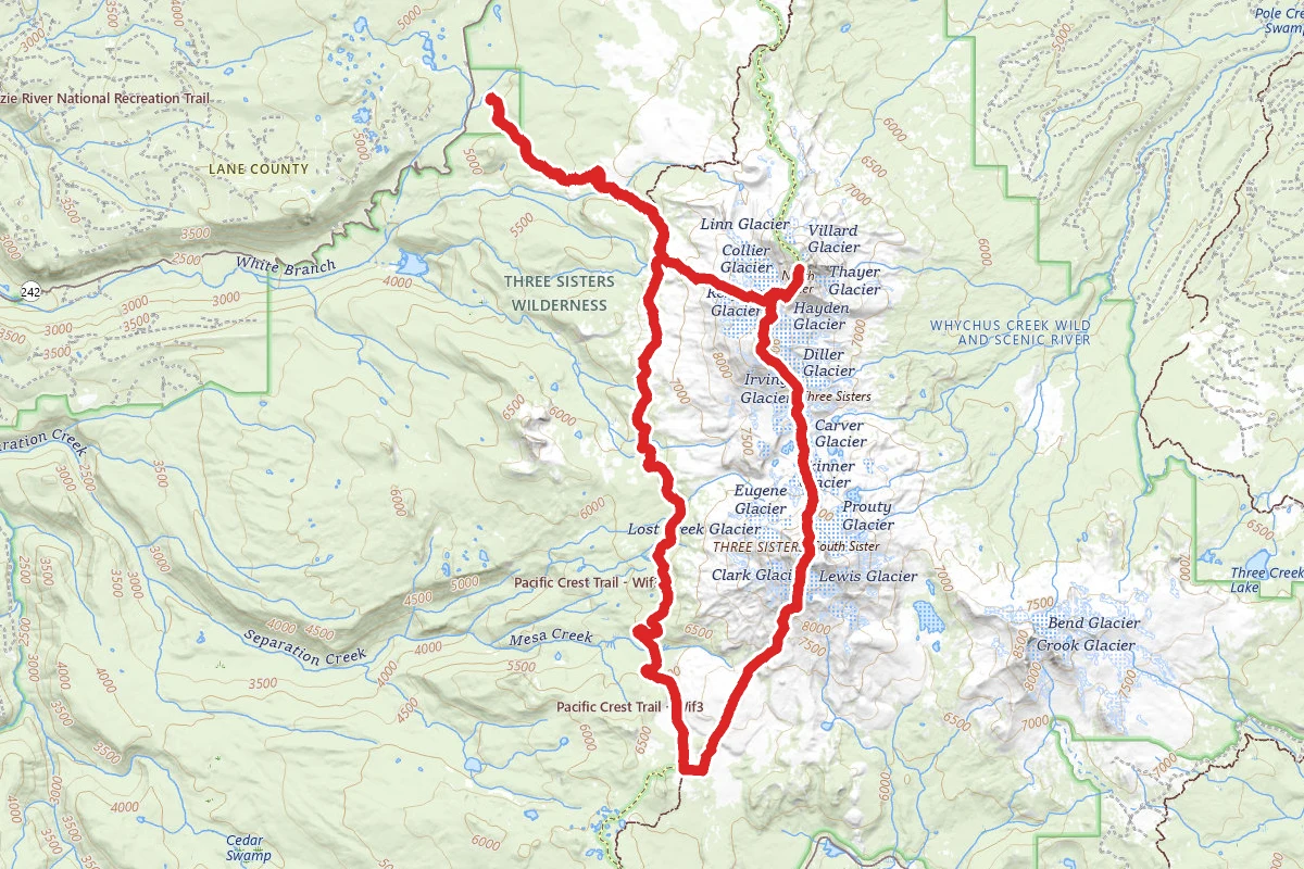 Obsidian, Pacific Crest and South Sister Loop