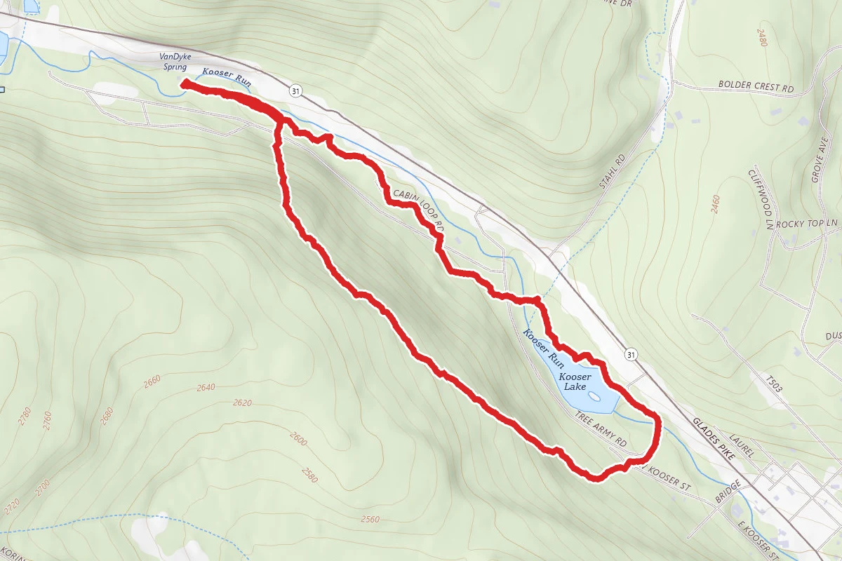 Kooser State Park Loop Trail