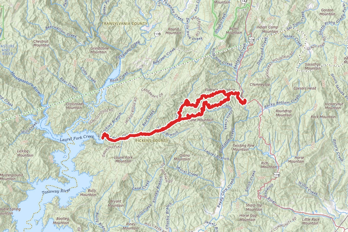 Foothills Trail to Lake Jocassee